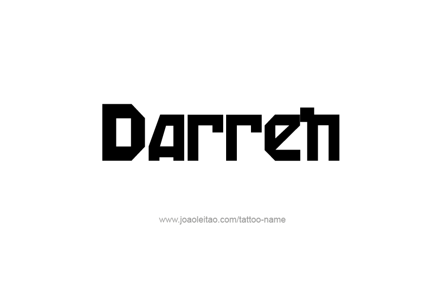 Tattoo Design  Name Darren   