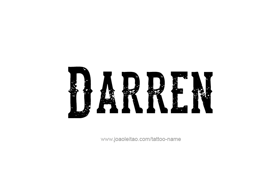 Tattoo Design  Name Darren   