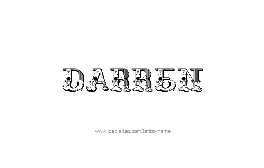 Tattoo Design  Name Darren   