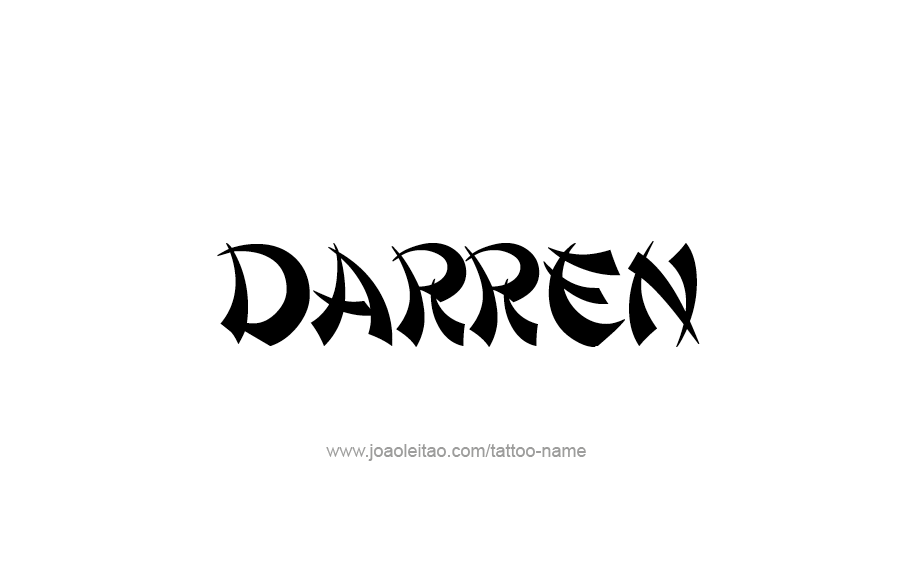 Tattoo Design  Name Darren