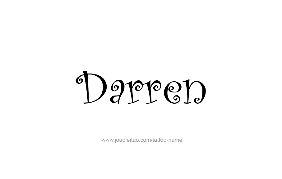 Tattoo Design  Name Darren   