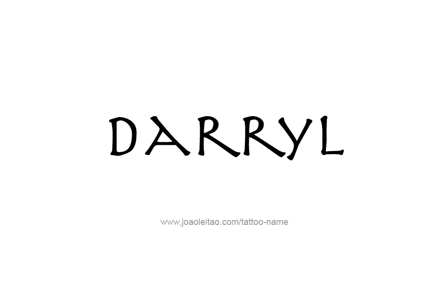 Tattoo Design  Name Darryl   