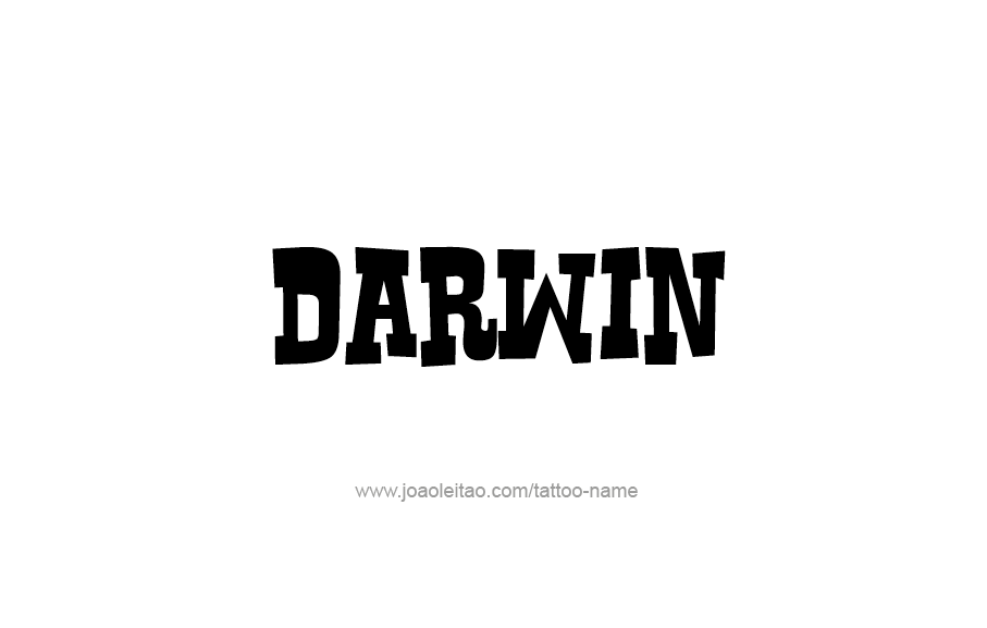 Tattoo Design  Name Darwin   