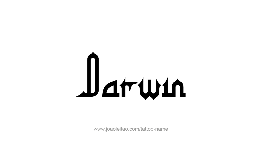 Tattoo Design  Name Darwin   