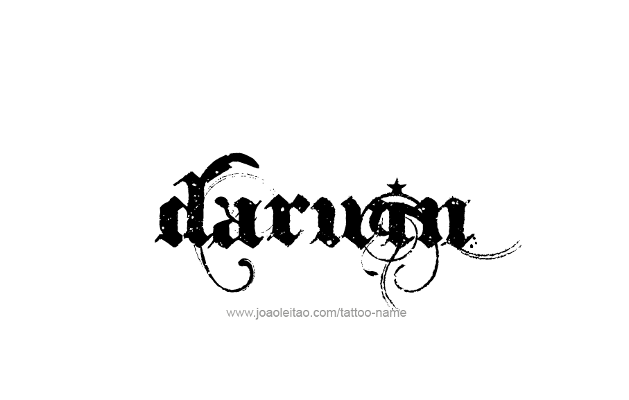 Tattoo Design  Name Darwin   