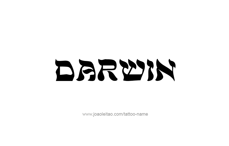 Tattoo Design  Name Darwin   