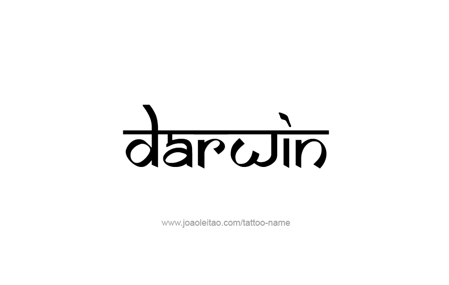 Tattoo Design  Name Darwin   