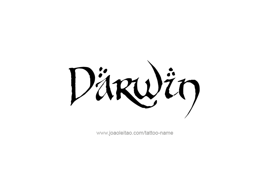 Tattoo Design  Name Darwin   