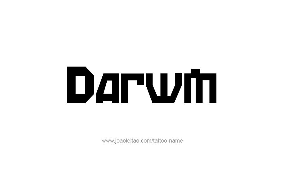 Tattoo Design  Name Darwin   