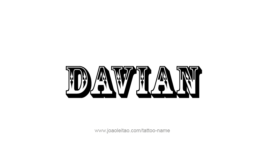 Tattoo Design  Name Davian   