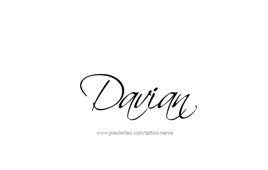 Tattoo Design  Name Davian   