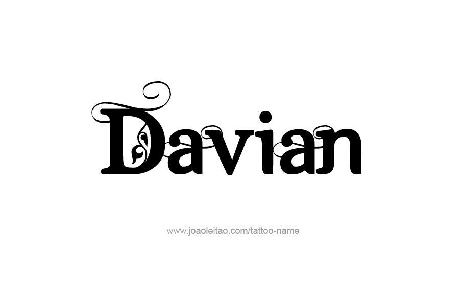 Tattoo Design  Name Davian   