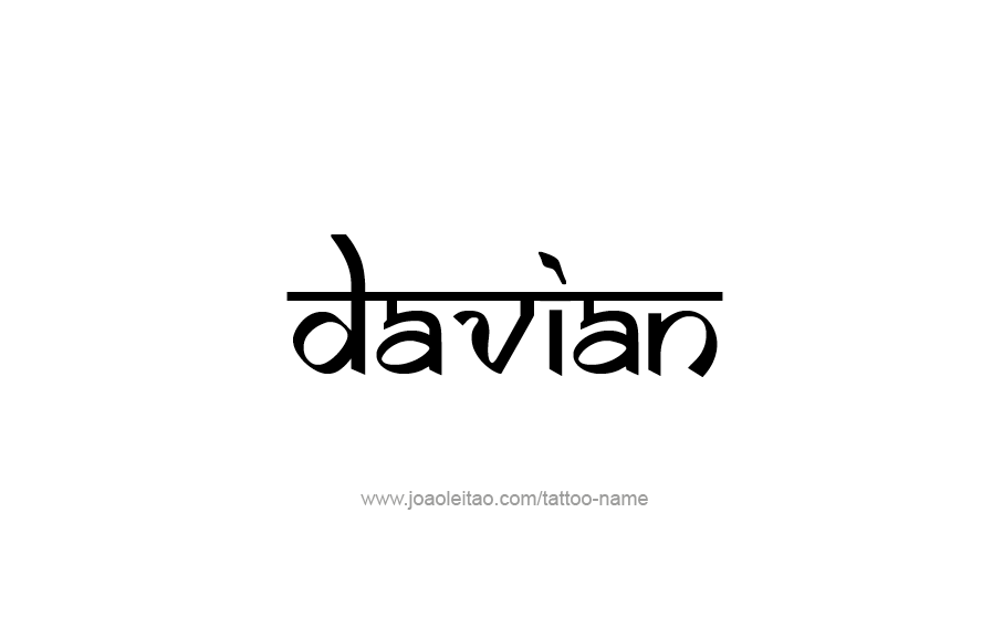 Tattoo Design  Name Davian   