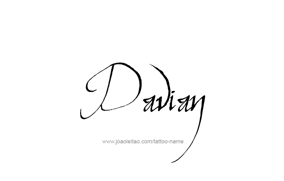 Tattoo Design  Name Davian   