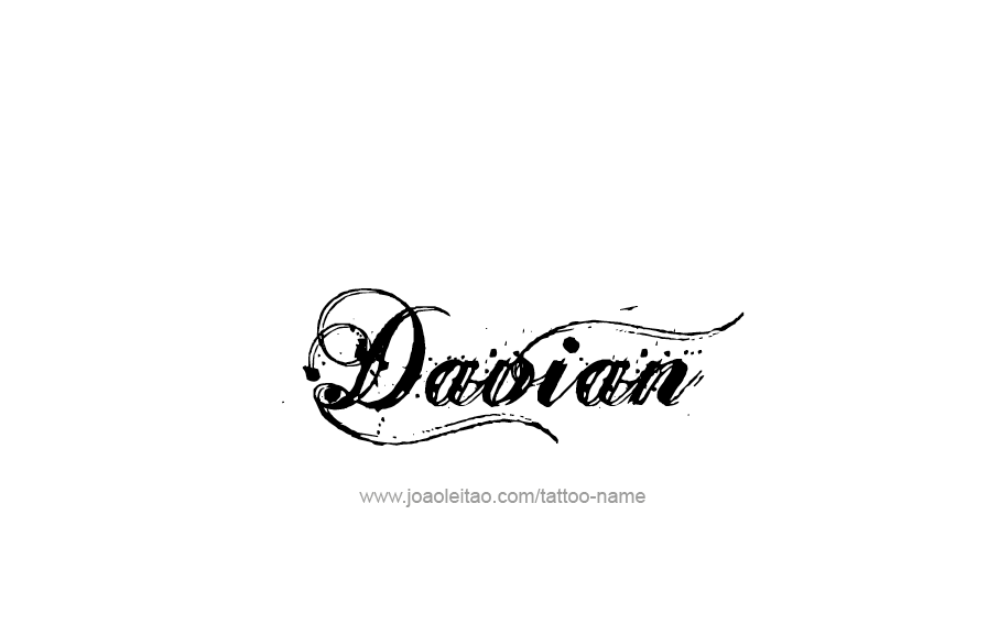 Tattoo Design  Name Davian   