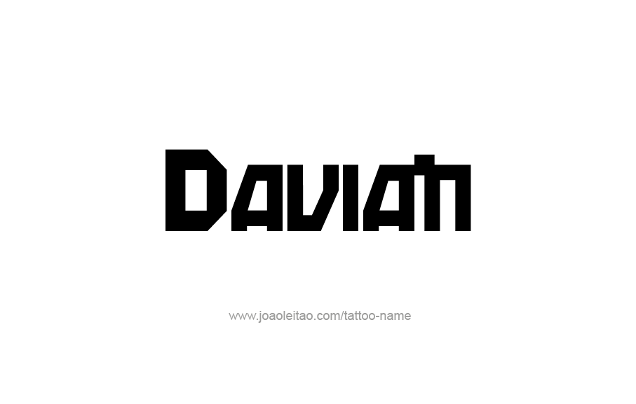 Tattoo Design  Name Davian   