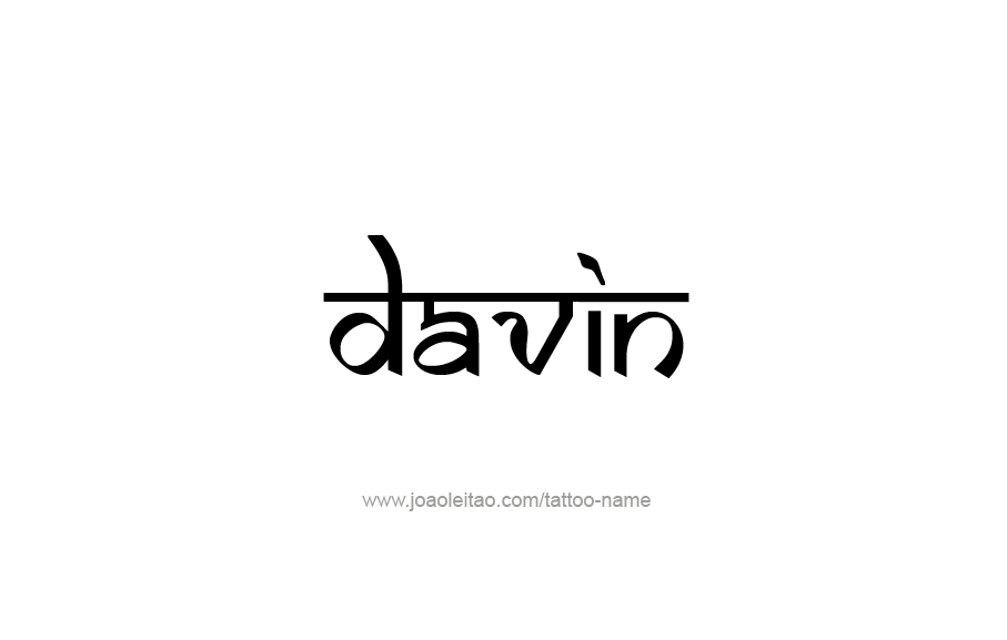 Tattoo Design  Name Davin   