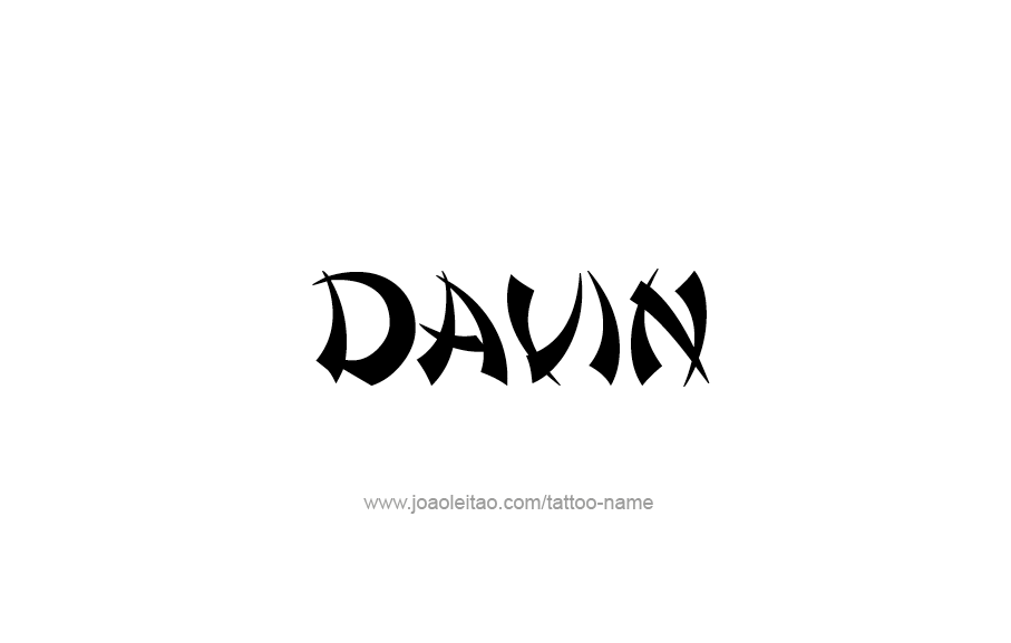 Tattoo Design  Name Davin