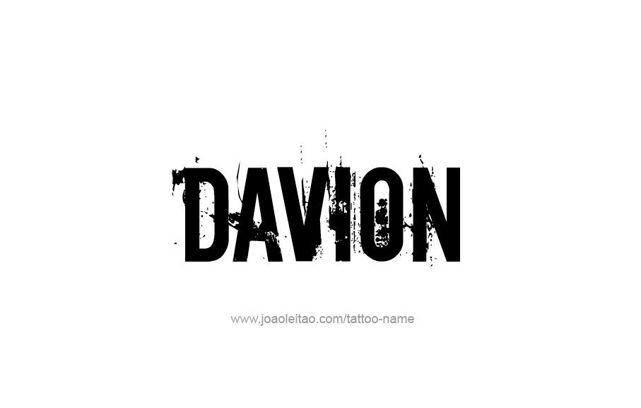 Tattoo Design  Name Davion   