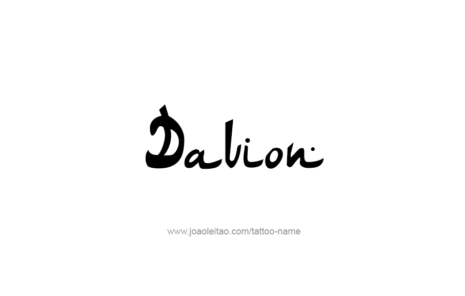 Tattoo Design  Name Davion   