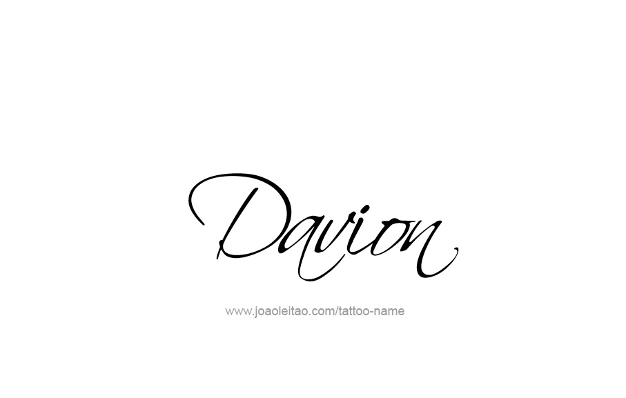 Tattoo Design  Name Davion   