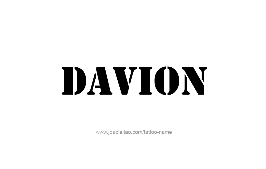 Tattoo Design  Name Davion   