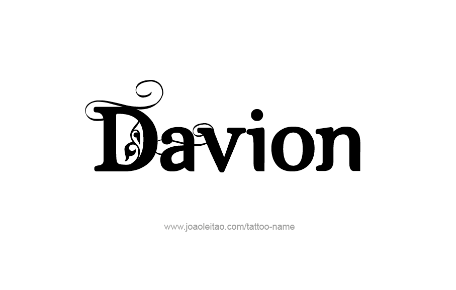 Tattoo Design  Name Davion   