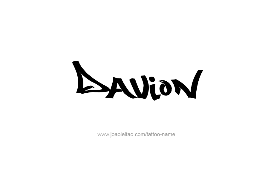 Tattoo Design  Name Davion   