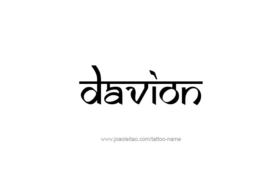 Tattoo Design  Name Davion   