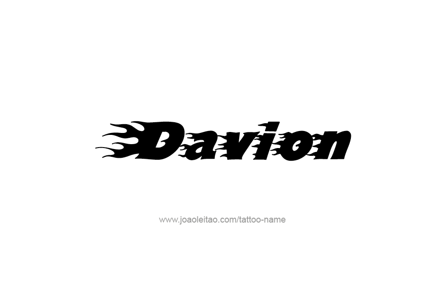 Tattoo Design  Name Davion   