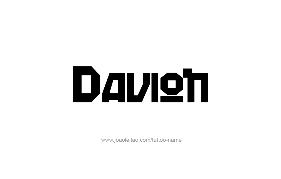 Tattoo Design  Name Davion   