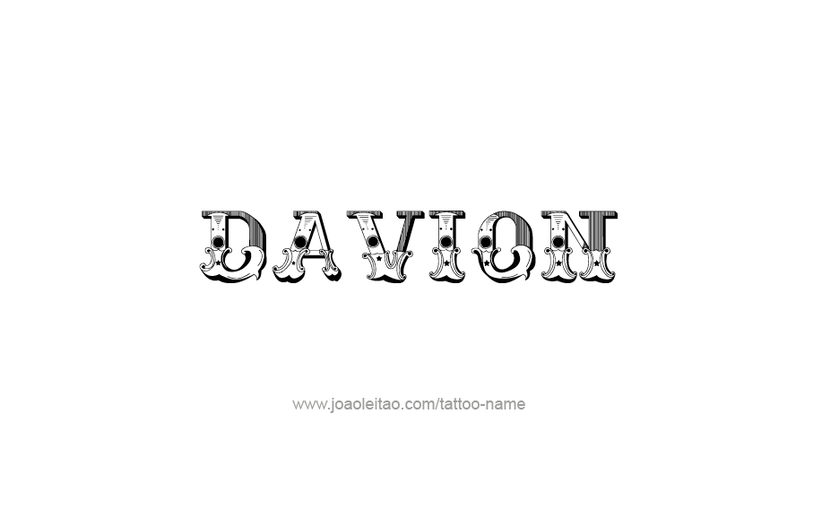 Tattoo Design  Name Davion   