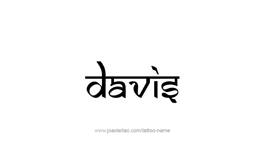 Tattoo Design  Name Davis   