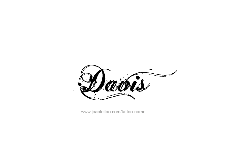 Tattoo Design  Name Davis   