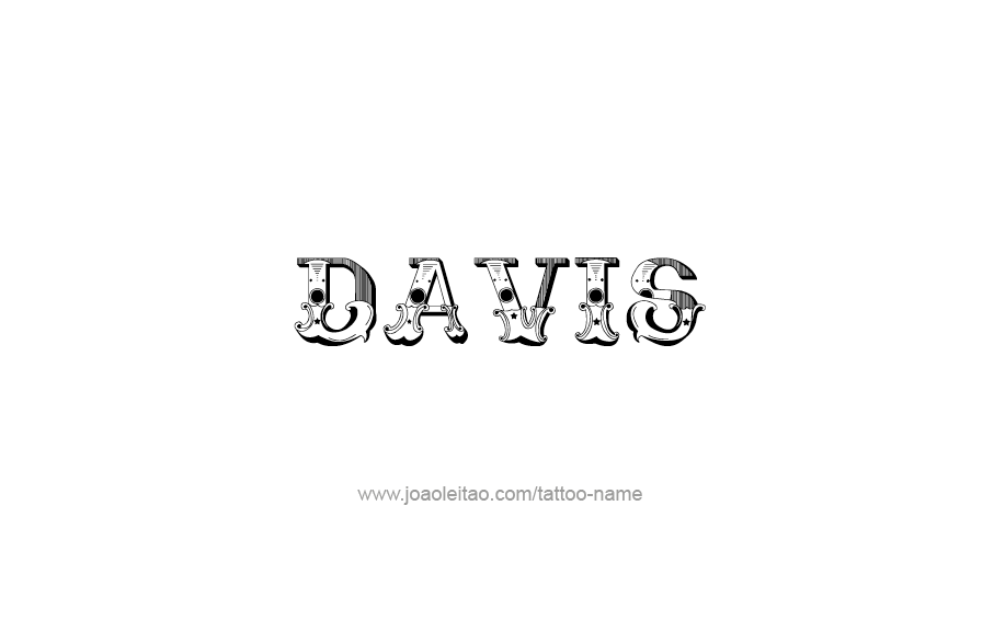 Tattoo Design  Name Davis   