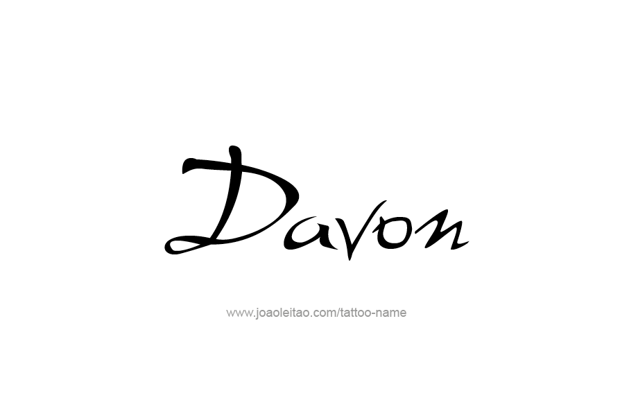 Tattoo Design  Name Davon   