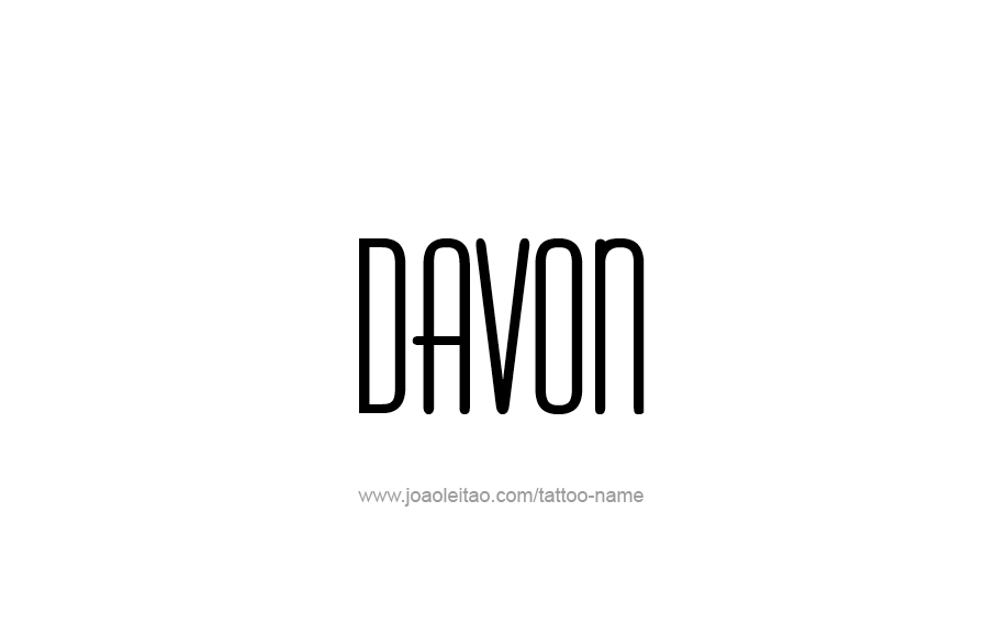 Tattoo Design  Name Davon   