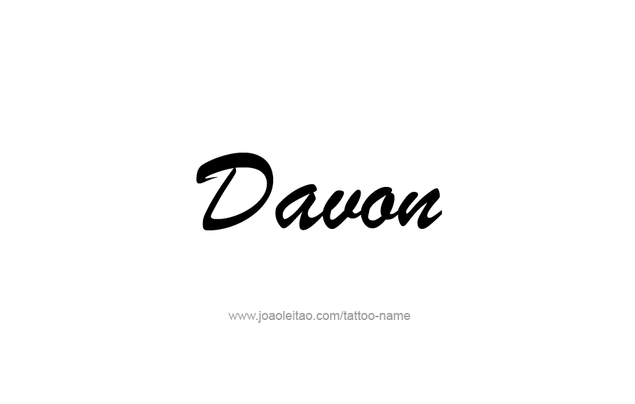 Tattoo Design  Name Davon   