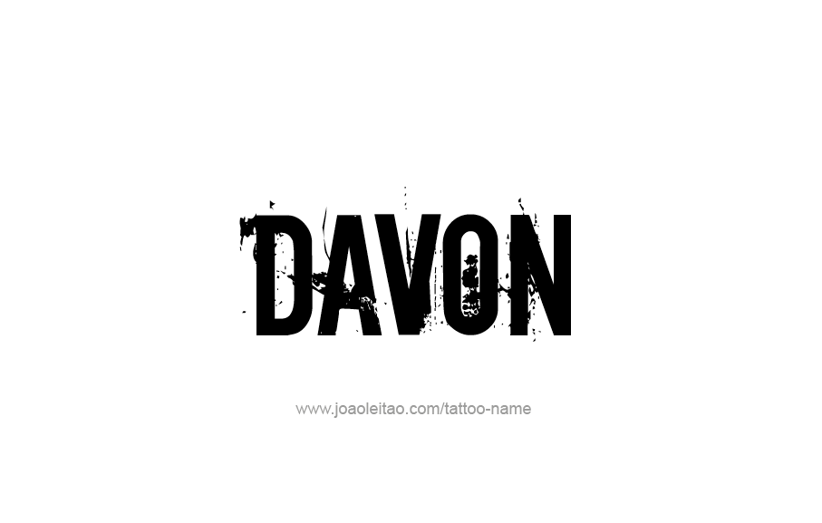 Tattoo Design  Name Davon   