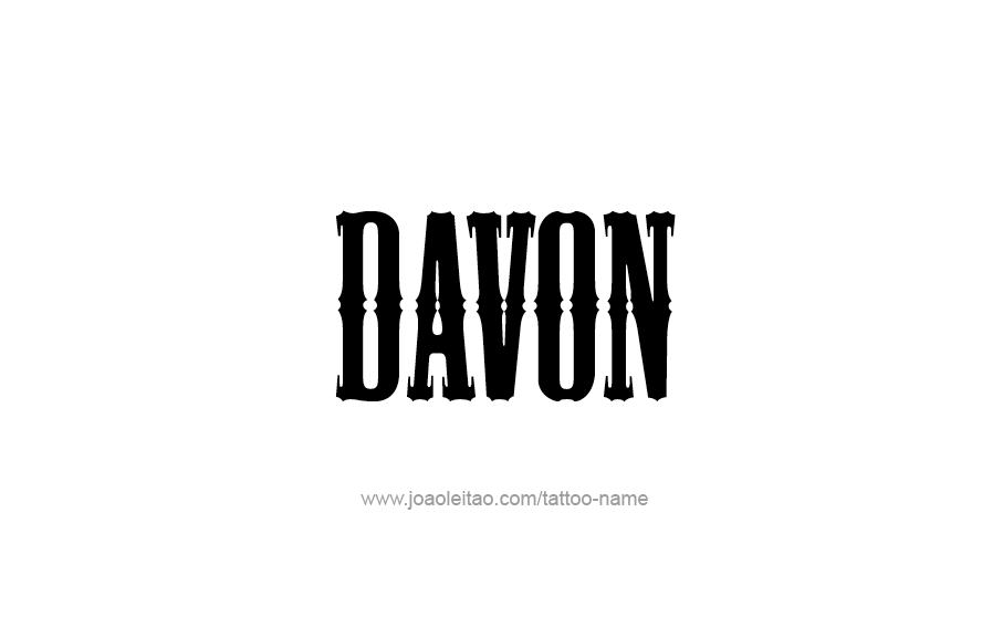 Tattoo Design  Name Davon   