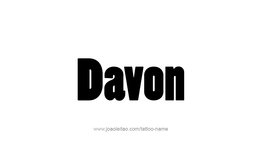Tattoo Design  Name Davon   