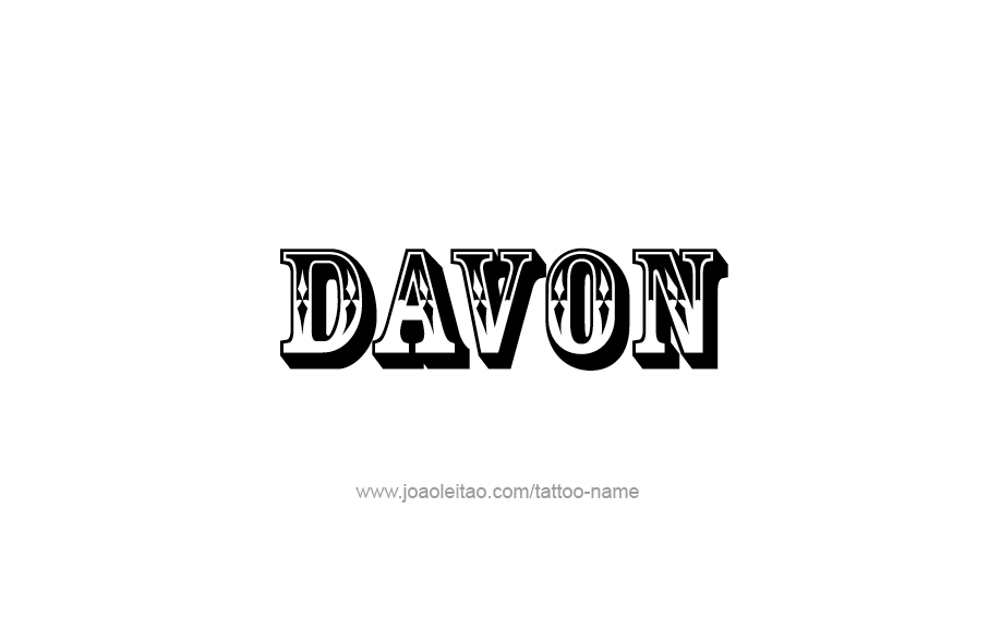 Tattoo Design  Name Davon   