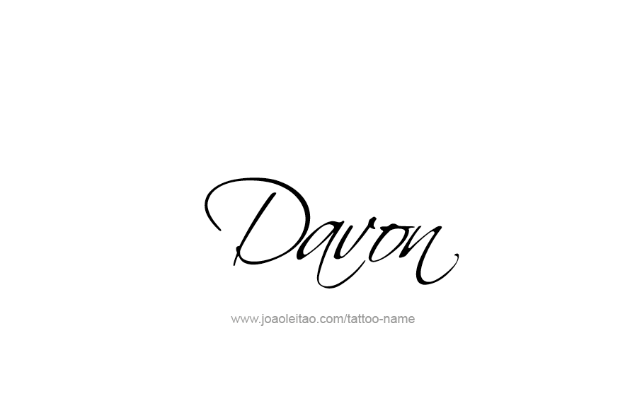 Tattoo Design  Name Davon   