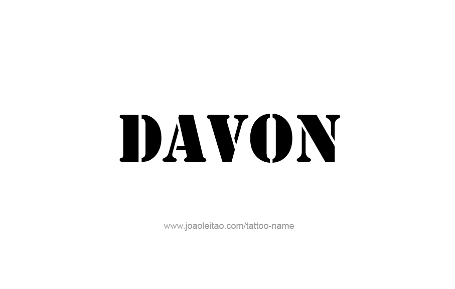 Tattoo Design  Name Davon   