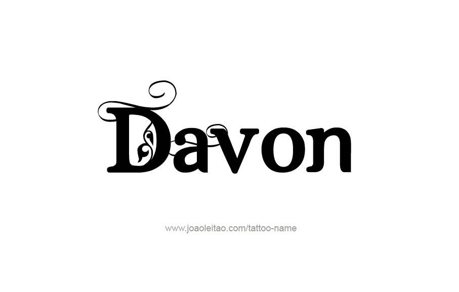 Tattoo Design  Name Davon   