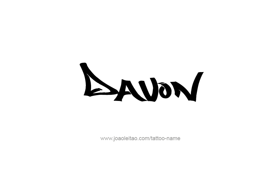 Tattoo Design  Name Davon   