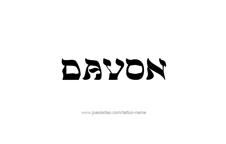 Tattoo Design  Name Davon   