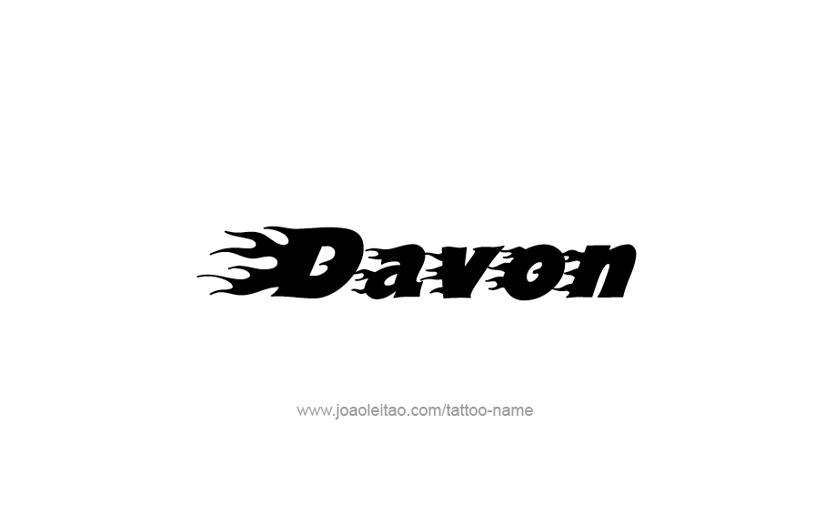 Tattoo Design  Name Davon   