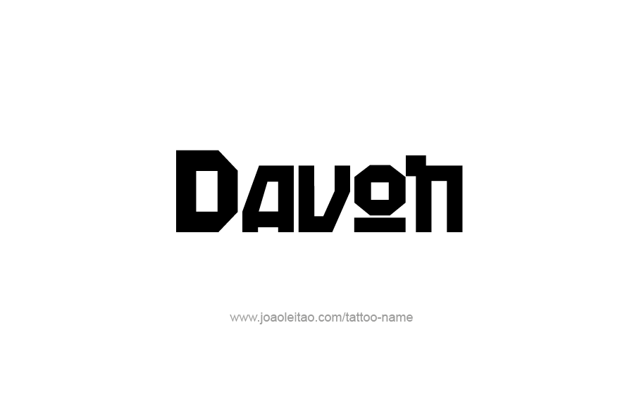 Tattoo Design  Name Davon   