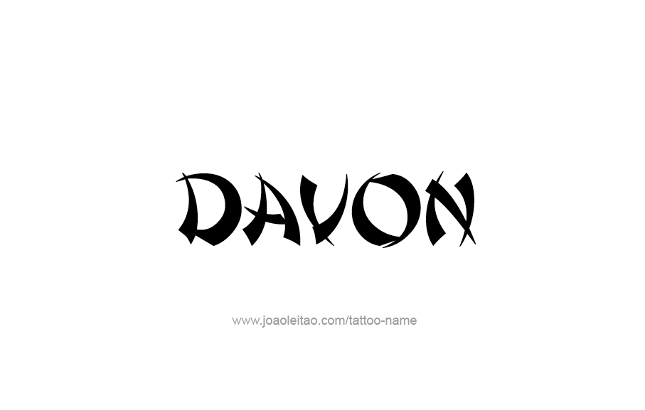 Tattoo Design  Name Davon